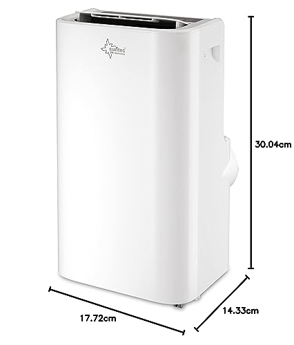 SUNTEC Coolfixx 12000 BTU Aire Acondicionado Móvil Silencioso con App para Habitaciones hasta 60 m²