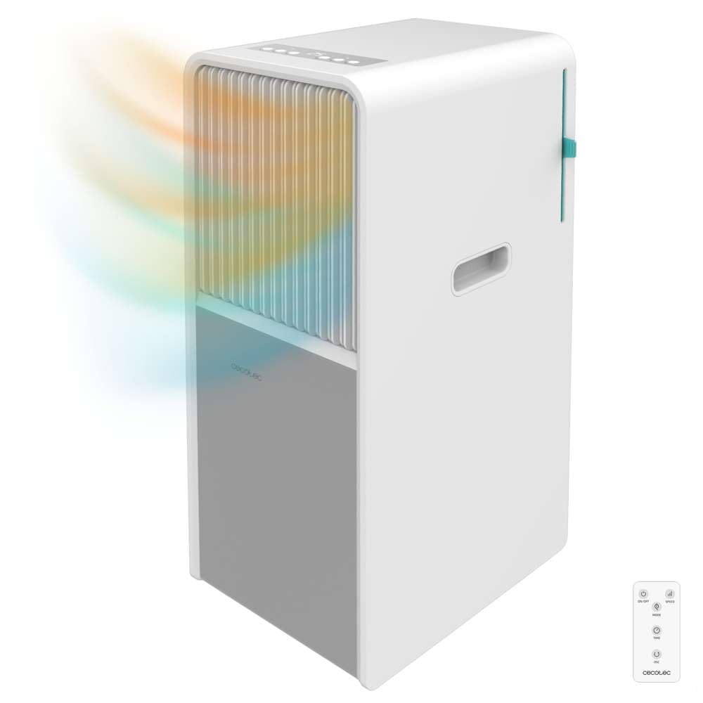 Cecotec ForceClima 9450 Aire Acondicionado Portátil 9000 BTU Bomba de Calor LED Mando 16 m² Blanco