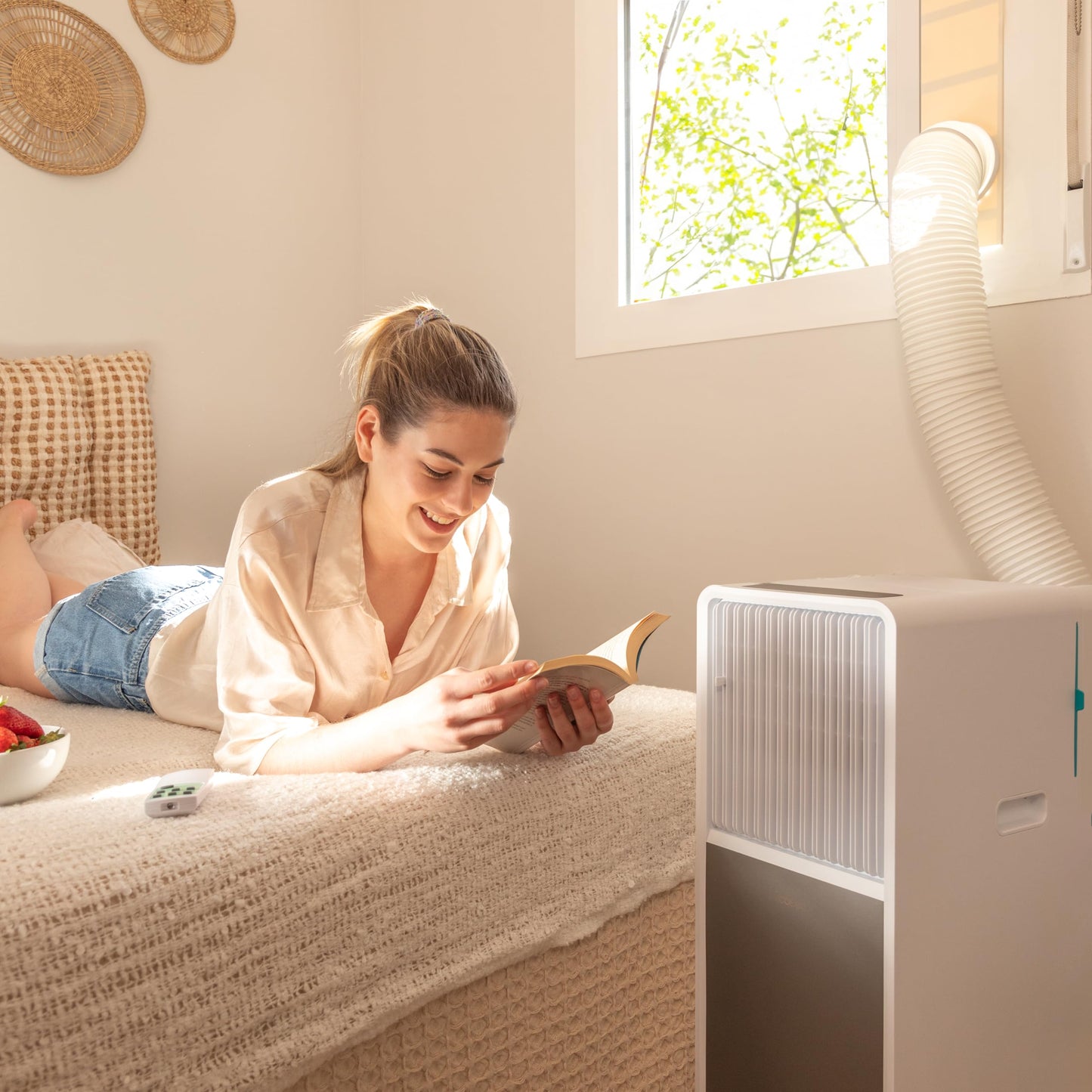 Cecotec ForceClima 9450 Aire Acondicionado Portátil 9000 BTU Bomba de Calor LED Mando 16 m² Blanco