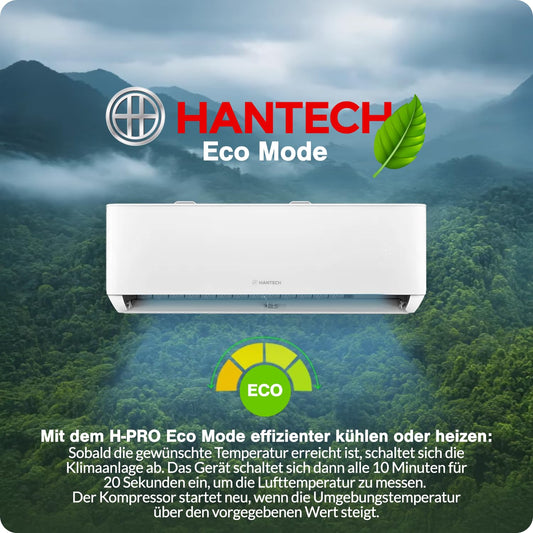 Aire Acondicionado Split HANTECH H-PRO 12000 BTU – Calor y Frío, WiFi, 45 m²